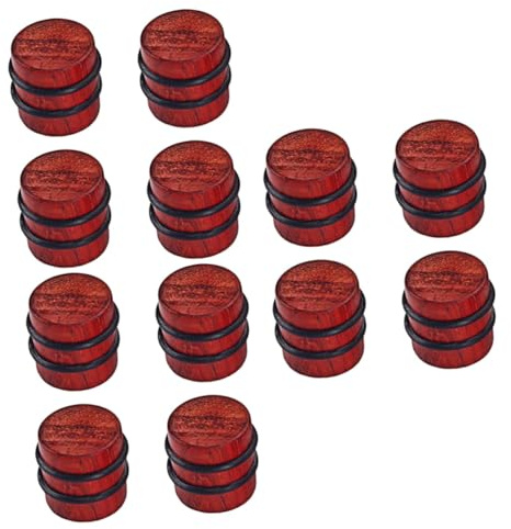 ifundom 12piezas Perillas De Control De Amplificador Para Guitarra Knobs De Madera De Palisandro Reemplazo Para Pedales De Efecto Rojo