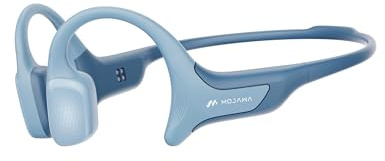 mojawa HaptiFit Terra Smart Bone Conduction Sports Headphones, Open-Ear, 32GB MP3, IP68 Waterproof, Noise-Cancelling Mic, Heart Rate Monitoring, Exercise Data Recording– for Swimming, Running & More