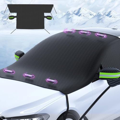 Scheibenabdeckung Auto Winter Windschutzscheibenabdeckung für Skoda Fabia III - Kombi/Combi - Bj. 2014-2022, Auto Frontscheib Autoscheibenabdeckung Faltbare Abnehmbare