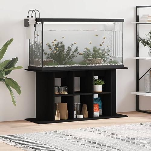 Xichuzi Aquariumständer Schwarz 120x40x60 cm Holzwerkstoff, Aquarium Unterschrank, Aquarium Schrank, Aquariumschrank, Aquarium Tisch, Aquarium Stands