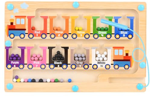 Gaethra Montessori Spielzeug, Magnetspiel Labyrinth ab 3 Jahre, Lernspielzeug, Motorikspielzeug, Klassifizierung der Farben, für Geburtstagsgeschenke und Kindertagsgeschenke für Jungen und Mädchen