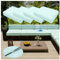 Wasserdichtes Sofa-Sitzkissen-Set, 4 Stück, mit Reißverschluss, abnehmbare Stuhlpolster, für drinnen und draußen, Terrasse, Rattan-Möbelschutz, Blau, 60 x 55 cm
