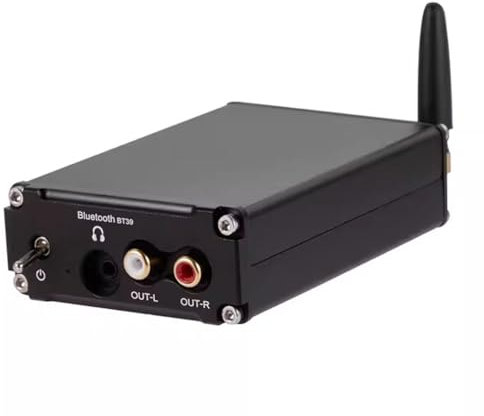 Kissmii Decoder HiFi QCC5125 ES9039Q2M HD Bluetooth 5.0 adattatore ricevitore wireless decodifica DC12V nero