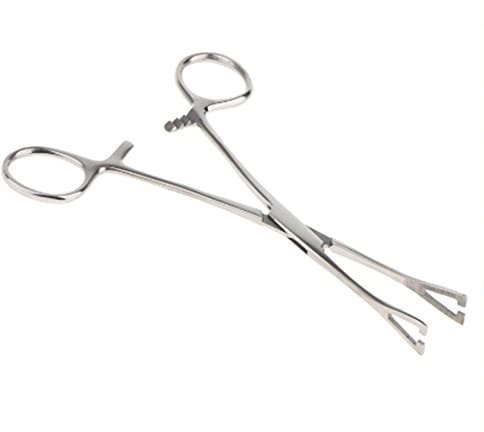 Bosiyrggrl Triangle Opening Plier Clamp Piercing Forcep Tool Stainless Steel Body Piercing Plier Body for Ear Lip Nose Tongue