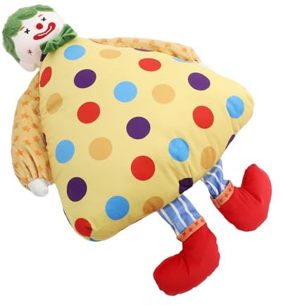BIUDECO Clown Plüschkissen Süßes Kuschelkissen Aus Plüschigem Material Für Kinderzimmer Sofa Oder Bett Dekoration Mit Verspieltem Clown-Design Für Jungen Und Mädchen
