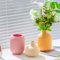 Keramik Vasen 3er-Set,Moderne Vase,Keramikvasen für die Inneneinrichtung,dekorative Vase für Pampasgras und Trockenblumen,Tisch,Bücherregal,Kaminsims und Eingangsbereich (Rosa,Orange,Hellgelb)