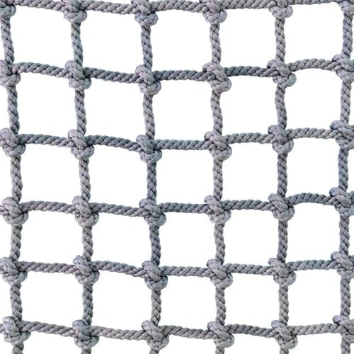 Kletternetz Klettern Kinder Outdoor Indoor Strickleiter Kletterwand Kinderzimmer Schutznetz Seilnetz Kletternetz Hanfnetz für Spielplatz, Schnurstärke 10 mm, Maschenweite 15x15 cm(200cm,100cm)