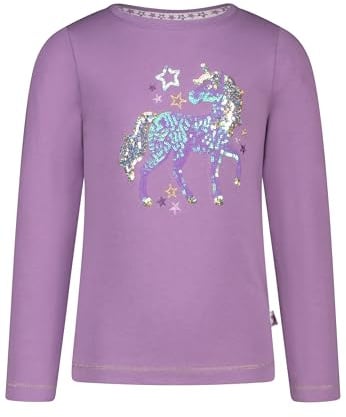Langarmshirt mit Pailletten Einhorn für Mädchen