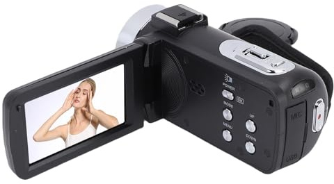 Vikye 4K Videokamera Camcorder, 80 MP Digital Video Recorder mit 18x ​​Zoom und LED -Flash, Vlogging -Kamera für die Reise