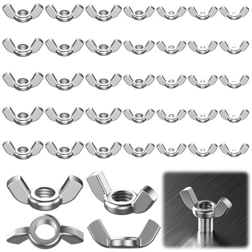135 Pcs Wing Nuts Assortment Kit,Carbon Steel Metric Butterfly Nut,M3/M4/M5/M6/M8/M10/M12,Wing Nuts Assorted Kit for DIY Tools,Electronic Devices Hardware,Wood Products,Hand Twist Secure Fasteners