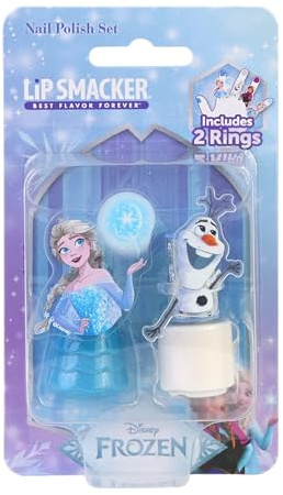 Disney Frozen Nagellack Duo Elsa & Olaf | Glitzerndes Kinder-Nagellack Set in Weiß & Blau | Geschenkidee für kleine Frozen Fans