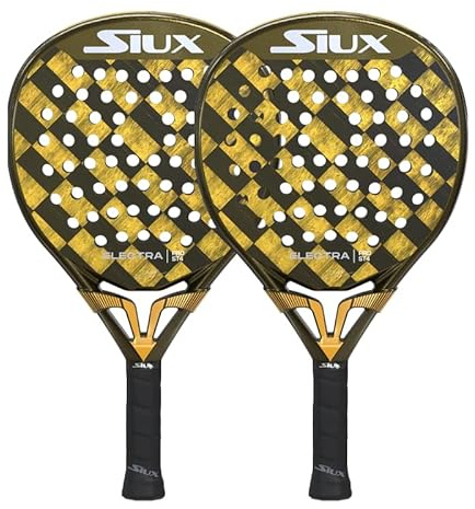 PadelPROShop - Pack de Palas Siux Electra Pro ST4 2025 para Jugadores Agresivos - Carbono 15K, Tacto Medio-Duro - Potencia y Control - Franco Stupackzuk - ¡Potencia y Agresividad en Cada Golpe!