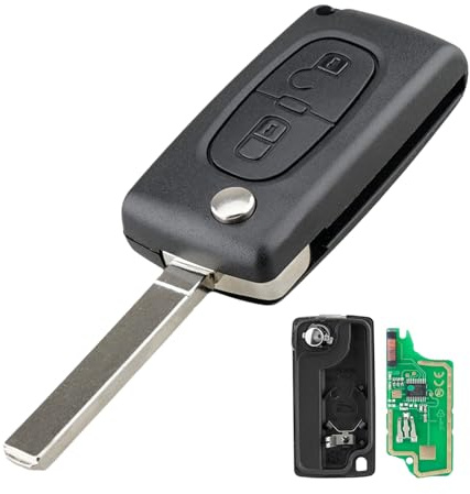ASK 433MHZ 2 Buttons CE0536 Remote Key Fob For Peugeot 207 307 308 407 807 Peugeot Partner Key for Citroen C2 C3 Pluriel Citroen Berlingo Key with VA2 Blade 46chip