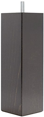 La Fabrique de Pieds Jeu de 4 Pieds de Lit, Bois, Teinte Wengé, 17,5 x 5,5 x 5,5 cm