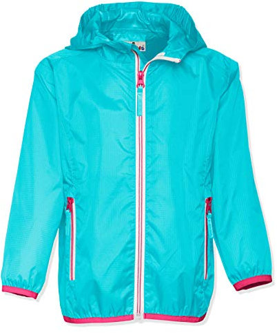 Playshoes Unisex Kinder Faltbare Regen Funktions-Jacke Regenmantel Regenbekleidung, türkis, 104