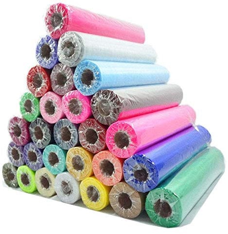 Trimming Shop (Pack of 5 Organza Sheer Rolls 29cm x 26m for Gift Package Wrapping, Scrapbook, Arts and Crafts, Party Decoration, Wedding, Table Runners, Chair Cover Sashes