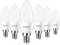 LVWIT LED Lampe E14, 470 lm, 6500K Kaltweiß, ersetzt 40 Watt, 4.9W LED Leuchtmittel in Kerzenform C37, matt (6er Pack)