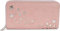 styleBREAKER Portefeuille Femme avec Découpes en Forme d'Étoiles Métalliques, Fermeture Éclair, Porte Monnaie, Couleur:Vieux Rose-