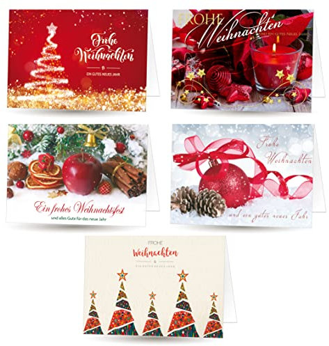 Weihnachtskarten (Klappkarten) mit Umschlag (100 Stück)
