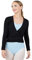 Capezio Damen Ribbed Knit Wrap Sweater Wickelpullover, Schwarz, M EU