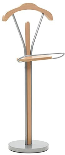 vidaXL Servomuto Colore Naturale con Tavolino Appendiabiti Stand Attaccapanni