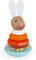 Janod - Stackable Culbuto Rabbit (Wood) - Wooden Early-Learning Toy - Educational Game - Fine Motor Skills - 12 Months - J08248