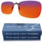 Sleep ZM Clip On 99.9% Orange Blue Light Glasses for Computer, TV, Gaming Use Improve Sleep Quality by Naturally Producing Melatonin for Women and Men