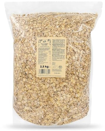 KoRo - Bio 4-Korn-Flocken - Perfekte Vielfalt für Dein Müsli Mit Gerste, Hafer, Roggen und Weizen - hoher Ballaststoffgehalt - Proteinquelle - als Frühstücksflocken und zum Brot backen geeignet