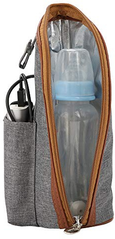 USB Heating Portable Baby Bottle Warmer, Insulated Baby Bottle Carrier Tote Bag for Car Travel & Shopping