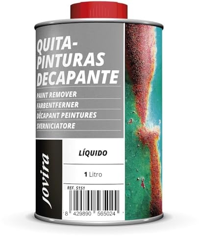 JOVIRA PINTURAS Quitapinturas Decapante. Para la eliminación de viejas capas de pinturas (1 Litro, Liquido) B-36