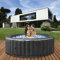 Miweba MSpa D-SC06 - Bañera Hidromasajes Hinchable para 6 Personas, 132 boquillas, 204 x 70 cm, Certificado TÜV, 930 litros, Color Plateado