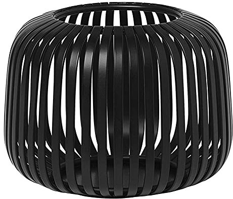 blomus Laterne Lito | Black | Größe XS | 14L x 14B x 10H cm | Kerzenhalter Schwarz | Windlicht aus Edelstahl | Laterne Deko | Indoor Windlicht Extra Small