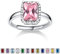 Bestyle Ring Silber 925 Frauen Bling Mondstein Oktober Damenring Verstellbar Fingerring mit Turmalin Heilstein Modeschmuck für Mädchen