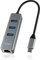 JESWO Adattatore USB C Ethernet, Hub USB C Ethernet Alluminio con porta LAN di rete RJ45 Gigabit, 3 porte USB 3.0 ad alta velocità, Compatibile con Windows 10/8, Mac OS, iPad OS, Chrome OS, Linux ecc