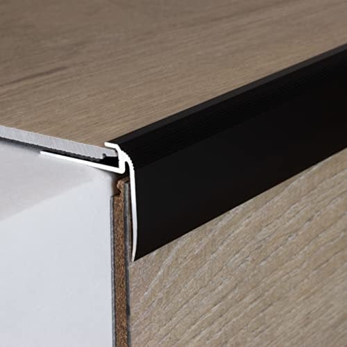 PROVISTON | Einschubprofil | Aluminium eloxiert | Bronze Dunkel | Breite 31 mm | Höhe 4.5 mm | Länge 2700 mm | Gebohrt | Abschlussprofil | Einfassprofil | Abschlussleiste | Bodenprofil | 1 Stück