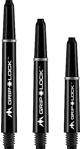 Mission Griplock Shafts Black - Dart Shafts Medium