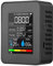 Micvtve 5 in 1 Air Quality Monitor TVOC HCHO Temperature Humidity CO2 Meter, USB Rechargeable CO2 Detector Black