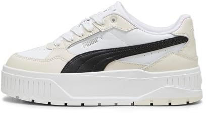 Puma Women Karmen II Idol Sneaker, Puma White-Puma Black-Alpine Snow, 38 EU