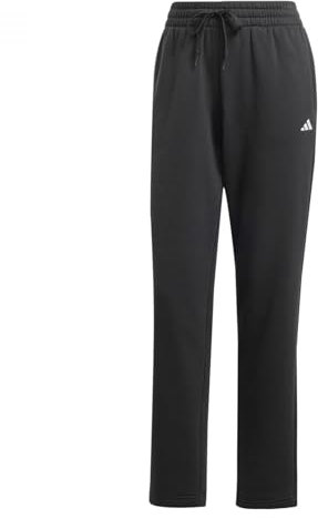 adidas Damen Essentials SMALL Logo Feel Cozy Open Hem Pant, Black, S