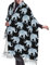 LAMAME Magic Blue Fox bedruckter Kaschmir-Schal mit Fransenkante Quaste Schal Mode langer Schal, Azteken-Elefant, One size