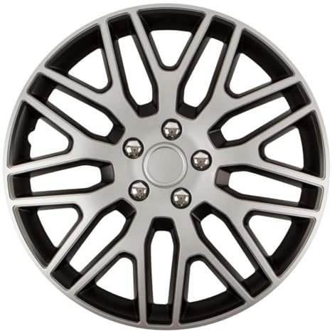 VERSACO 15 Zoll Radkappe schwarz/silber 10943 Radzierblenden Radblende