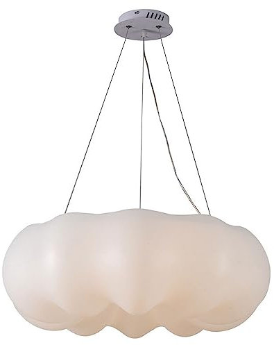 Moderne schwebende weiße Wolke Anhänger Hängeleuchte Nordic Cotton Deckenleuchte Wohnzimmer Schlafzimmer Hotel Lobby Restaurant Bekleidungsgeschäft Kronleuchter (25,6 Zoll)