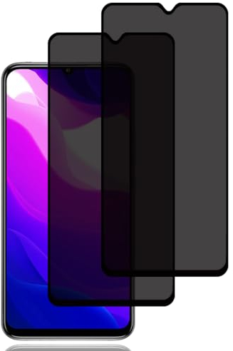 Sichtschutz Schutzfolie für Xiaomi Mi 10 Lite 5G [2 Stück], Privacy Schutzfolie, Privacy Schutzglas, 9H Härte, Kratzfest, Anti-Fingerprint, Blasenfrei, Anti Spy Displayschutzfoli für Xiaomi Mi 10 Lite