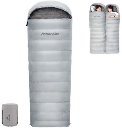 Naturehike Schlafsäcke für 3–4 Jahreszeiten, warm, kaltes Wetter, 220 cm, leicht und wasserdicht, für Camping, Rucksackreisen, Schlafsack mit Kompressionssack für Erwachsene (RM40, M)
