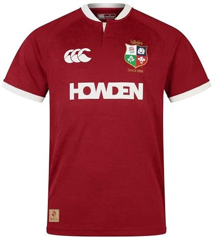British & Irish Lions Unisex Canterbury 2025 Replica Rugby Jersey, Red Dahlia, S