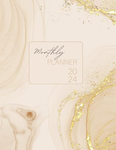 2024 Monthly Planner: 75 pages with Calendar Months for Tracking Tasks, Appointments, Goals and Gratitude