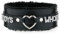 ADEMISHIA Pink Furry Heart O-ring Leather Choker Collar For Women, Handmade Punk Gothic Letter Necklace Adjustable Fashion Jewerly (DADDY, Black)