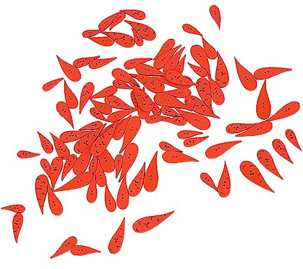 Respicefinem 100 Stück orange Karotte 4 Größen niedliches Holz zum Basteln nähen mit 2 Löchern gerade (Gebogen)
