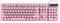 FAUOSWUK Gaming Keyboard,USB Round 104 Keys Typewriter Style Mechanical Wired Computer Keyboard with Backlit Fodable Feet Multimedia Keys Wired Keyboard for Desktop Laptop (Pink)