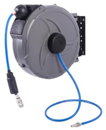 Dualoai Avvolgitubo Retrattile per Aria Portatubo per Aria Attacco rapido Raccordo Girevole Avvolgitubo per compressore d'Aria per Officina per Uso Esterno